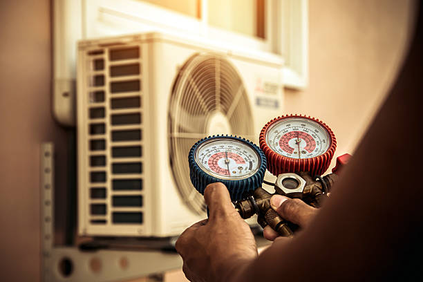 Professional Hvac technician working in Lowgap, NC
